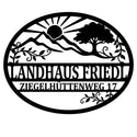 Ovales Landhaus-Hausschild Landhaus Friedl