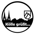 Kölle grüßt... – Rundes Emblem-Wandschild