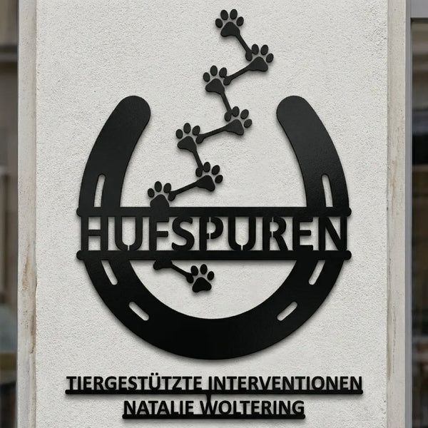 Firmenschild nach Bild Schwarz Steelmonks
