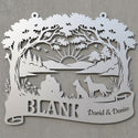 Baumkrone-Wandschild mit Schriftrolle – BLANK