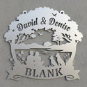 Baumkrone-Familienschild David & Denise – BLANK