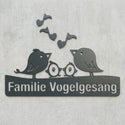 Türschild Familie Vogelgesang Steelmonks