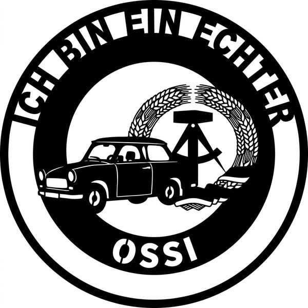 Rundes Wandschild – Fotomotiv mit Text