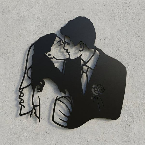 Silhouetten-Wandschild nach Foto