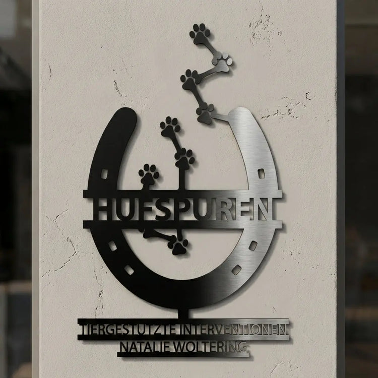Türschild Satinierter Edelstahl