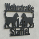 Silhouetten-Wandschild nach Referenzfoto