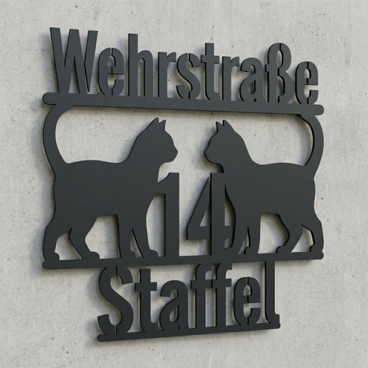 Silhouetten-Wandschild nach Referenzfoto