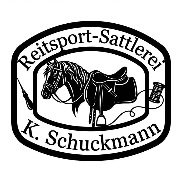 Türschild Reitsport-Sattlerei K. Schuckmann Steelmonks
