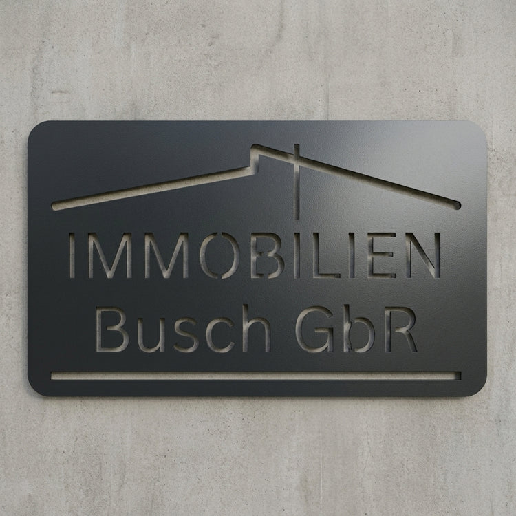 Firmenschild Rechteck – Logo-Ausschnitt