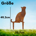 Süße Katze Gartenstecker -  Gartenstecker