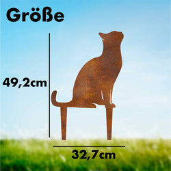 Süße Katze Gartenstecker -  Gartenstecker