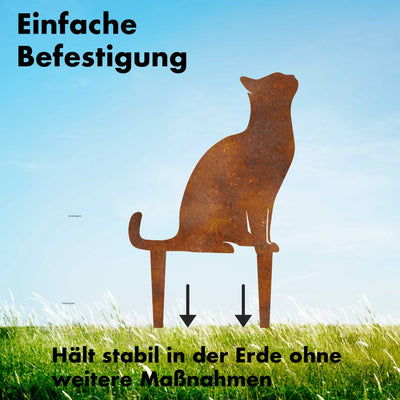 Süße Katze Gartenstecker -  Gartenstecker