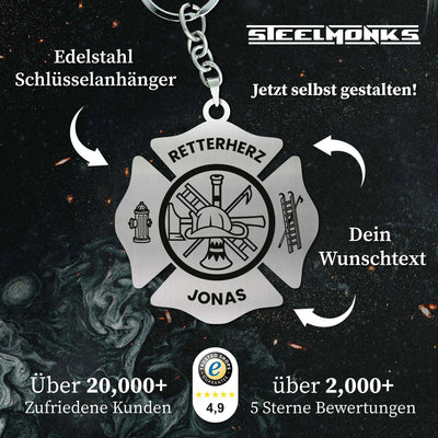 Retterherz Anhänger -  Feuerwehr Anhänger