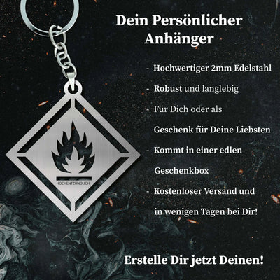 Hochentzündlich -  Feuerwehr Anhänger