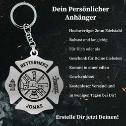 Retterherz Anhänger -  Feuerwehr Anhänger