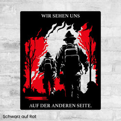 Helden Mut -  Feuerwehr Schild