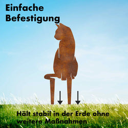 Sitzende Katze Gartenstecker -  Gartenstecker