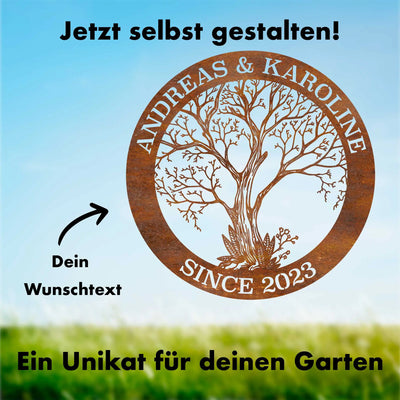 Frühlingsbaum Gartenschild -  Schild