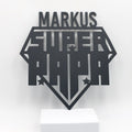 Steelmonks-Metallschild,Super Papa. Besonderes Produkt Wanddekoration erhältlich in verschiednen Größen und Farben.