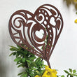 Steelmonks-Metallschild,Blumenherz. Blume Wanddekoration erhältlich in verschiednen Größen und Farben.
