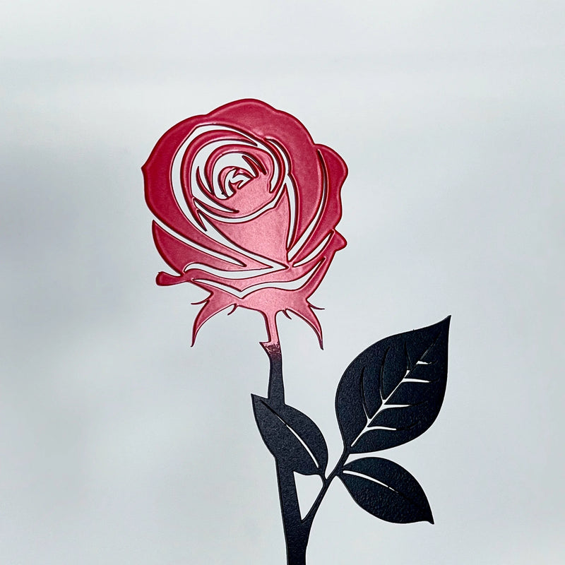 Steelmonks-Metallschild,Blumenstrauss (7 Blumen). Blume Wanddekoration erhältlich in verschiednen Größen und Farben. – Schilder aus Stahl von Steelmonks