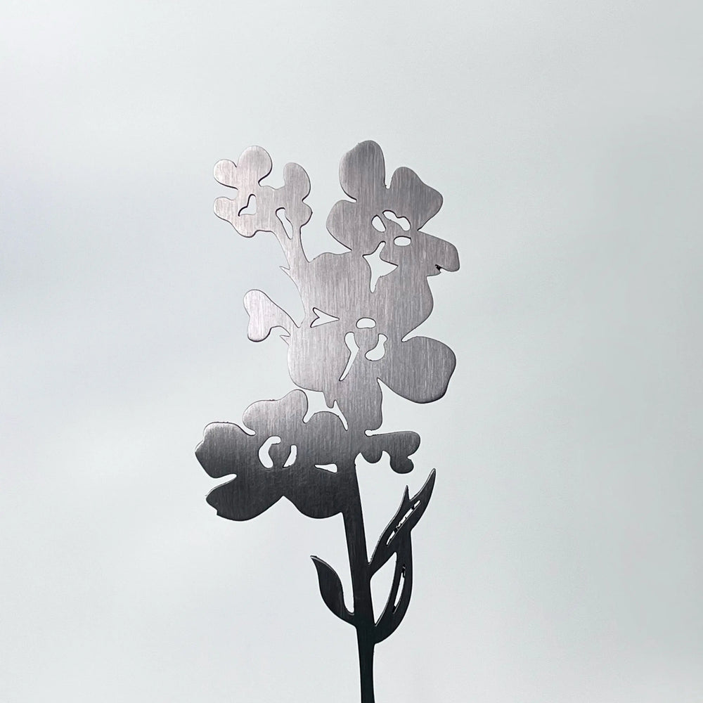 Steelmonks-Metallschild,Das Vergissmeinnicht. Blume Wanddekoration erhältlich in verschiednen Größen und Farben.