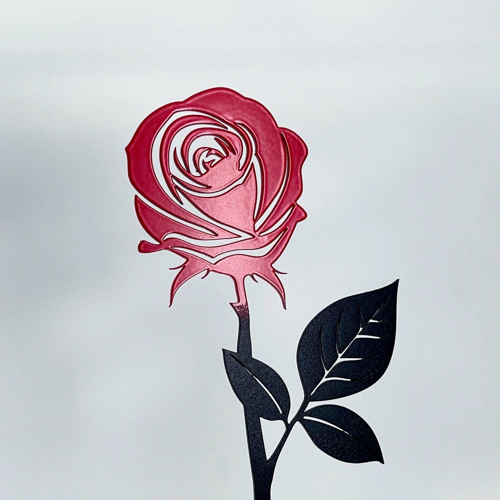 Steelmonks-Metallschild,Die Rose. Blume Wanddekoration erhältlich in verschiednen Größen und Farben.