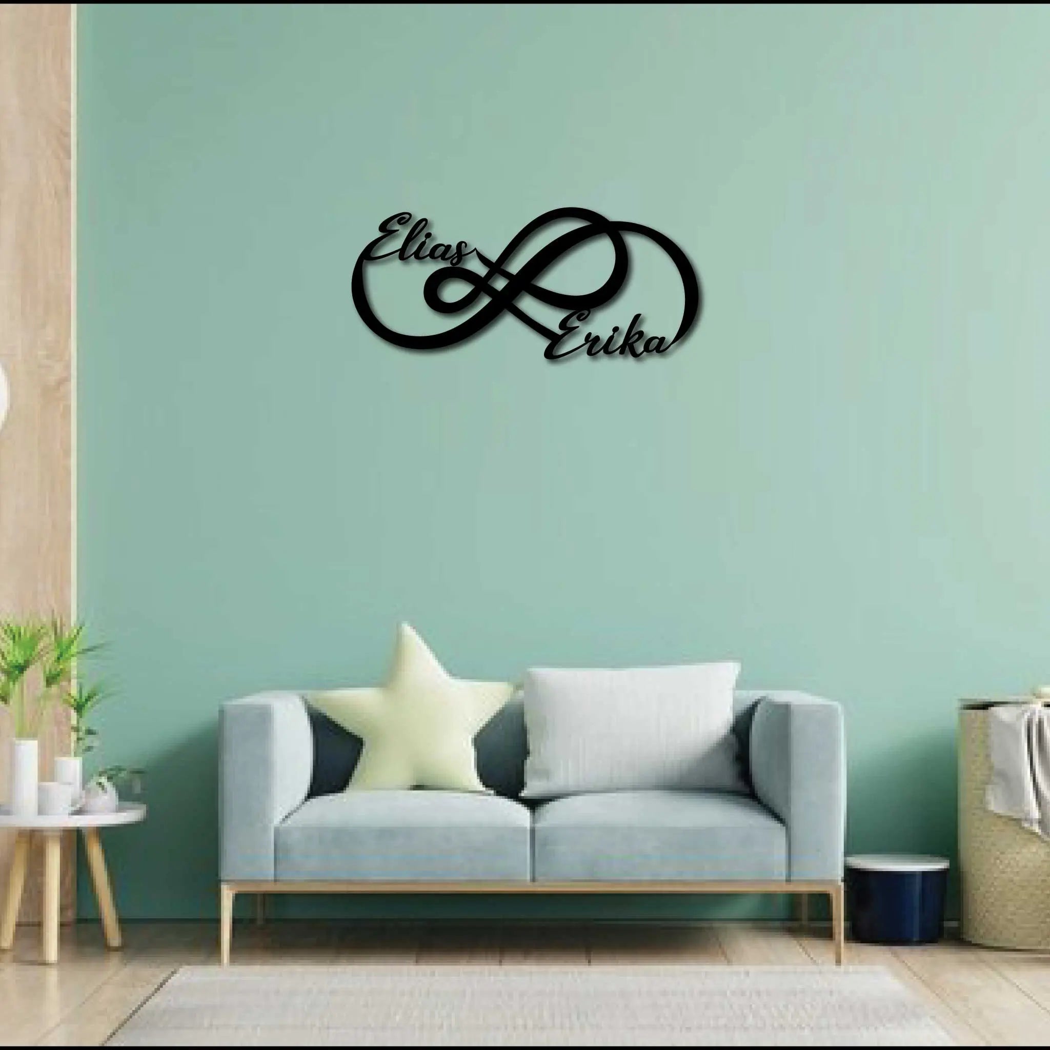 Steelmonks-Metallschild,Unendliche Namen. Motivschild Wanddekoration erhältlich in verschiednen Größen und Farben.