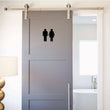 Steelmonks-Metallschild,Toiletten Figuren Mann und Frau. Standard Wanddekoration erhältlich in verschiednen Größen und Farben.