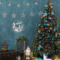 Steelmonks-Metallschild,Familienschild mit Tannen. Weihnachtsschild Wanddekoration erhältlich in verschiednen Größen und Farben.