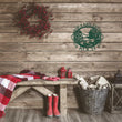 Steelmonks-Metallschild,Weihnachtliches Hausschild. Weihnachtsschild Wanddekoration erhältlich in verschiednen Größen und Farben.