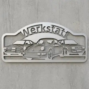 Kundenschild aus der Werkstatt