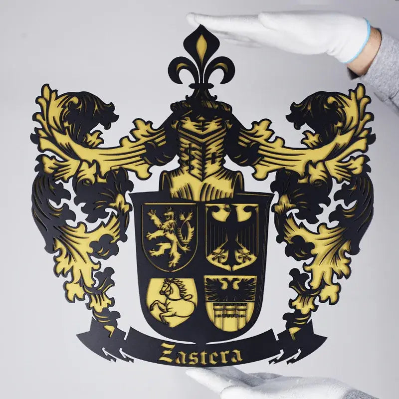 Wappen in Schwarz und Gold