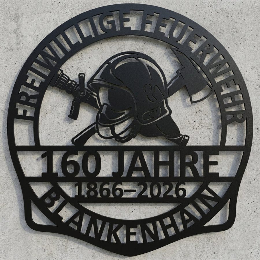 Feuerwehr-Wappenschild, 160 Jahre
