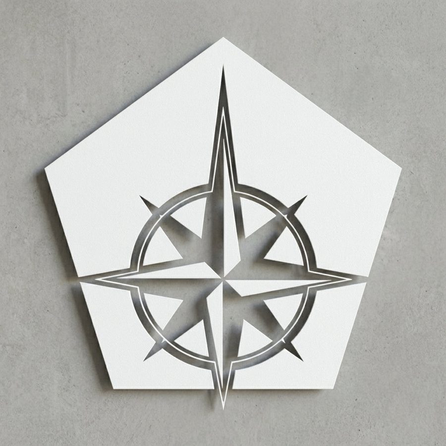 Kompassrose nach Upload